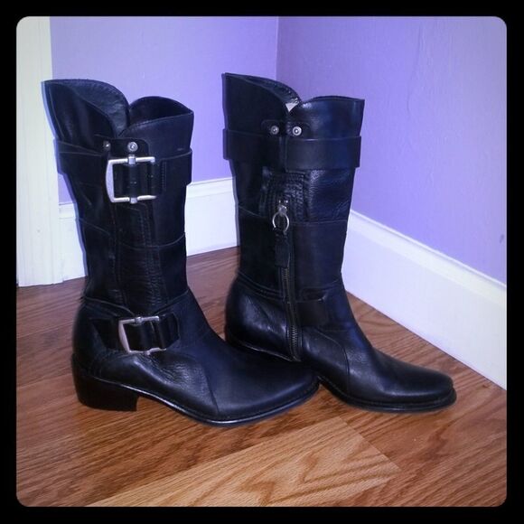 Vera Wang Shoes - Vera Wang Lavender motorcycle Boots